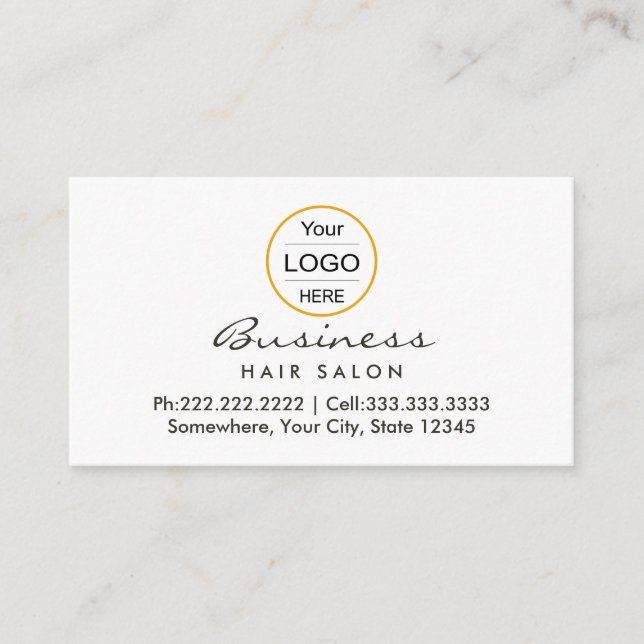 Vintage Damask Salon: Hair Stylist Appointment Card (Front)