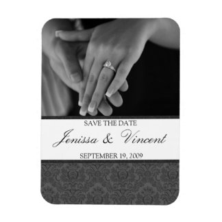 Vintage Damask Save the Date Magnet 3" x 4"
