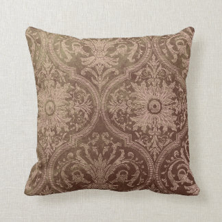 Vintage Damask Style Throw Pillow