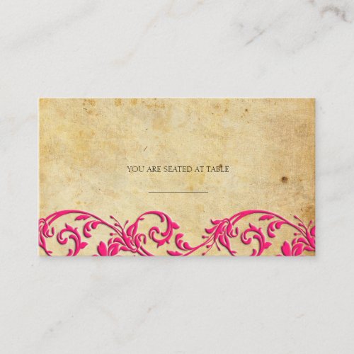 Vintage Damask Swirl Wedding Placecards Business Card