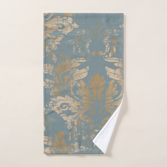  Vintage Damask , Swirls Bath Towel Set (Hand Towel)