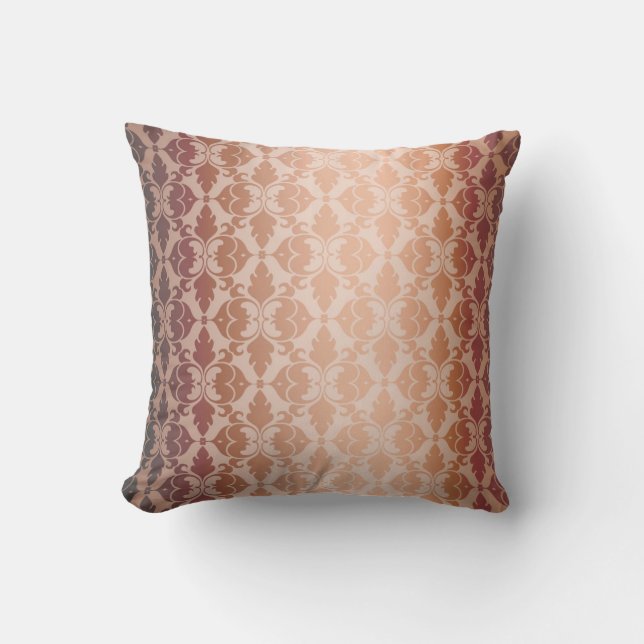 Vintage  Damask Throw Pillow (Front)