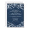 Vintage Damask Wedding Invitation Navy Blue White