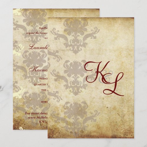 Vintage Damask Wedding Invitations