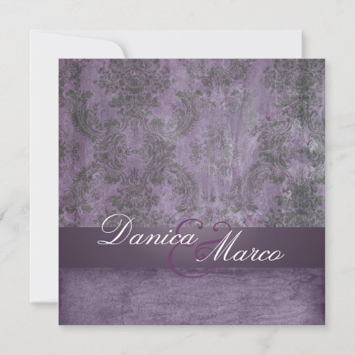 Vintage Damask Wedding Invitations