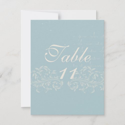 Vintage Damask Wedding Table Numbers Personalized Invitation