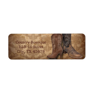 vintage damask western country cowboy label
