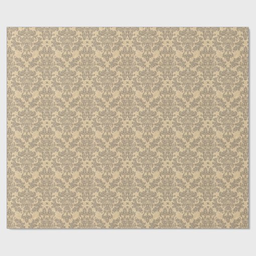Vintage Damask Wrapping Paper Zazzle