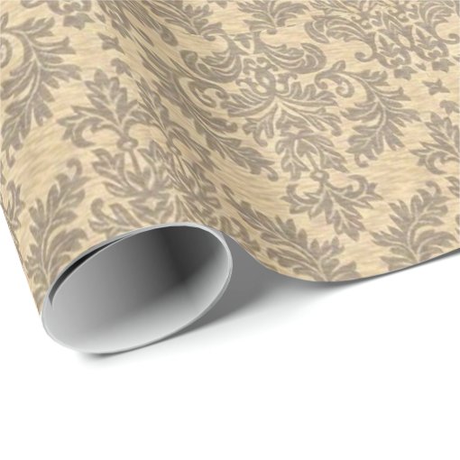 Vintage Damask Wrapping Paper Zazzle