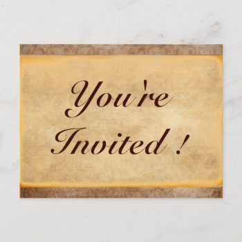 Vintage Damask You're Invited! Postcards by mvdesigns at Zazzle