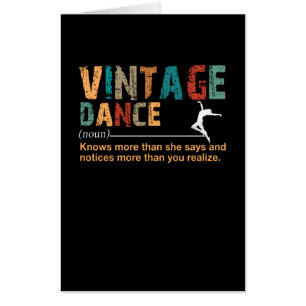 Vintage Dance Definition Dance Lover Gift Card