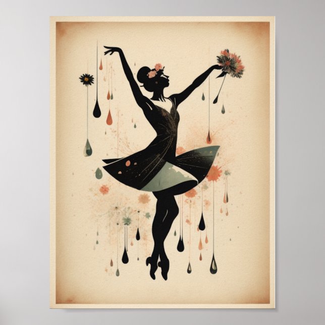 Vintage dance girl poster (Front)