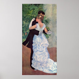 Vintage Dance in the City by Pierre Auguste Renoir Poster