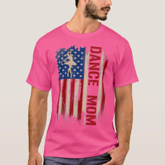 Vintage Dance Mom American Usa Flag Dancerdancing  T-Shirt