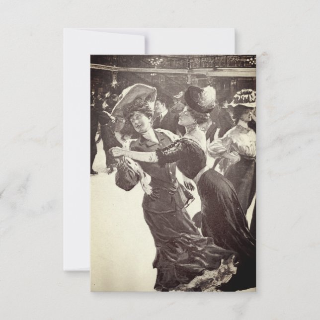 Vintage Dancers Gay Wedding Invitation (Front)