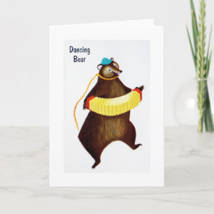Vintage - Dancing Bear, Card