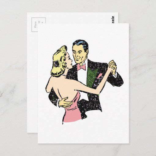 vintage dancing couple postcard | Zazzle