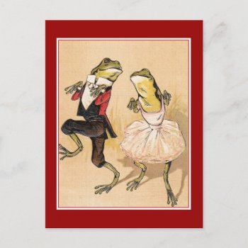Vintage Dancing Frogs Postcard by PrimeVintage at Zazzle