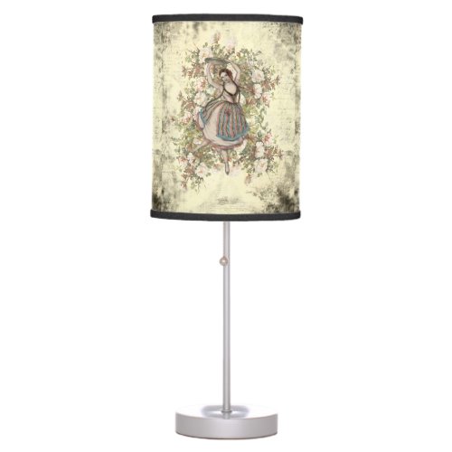 Vintage Dancing Gypsy Floral Mix and Match Table Lamp