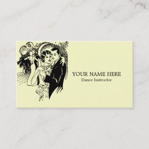 Vintage Dancing Instructor Business Card Template