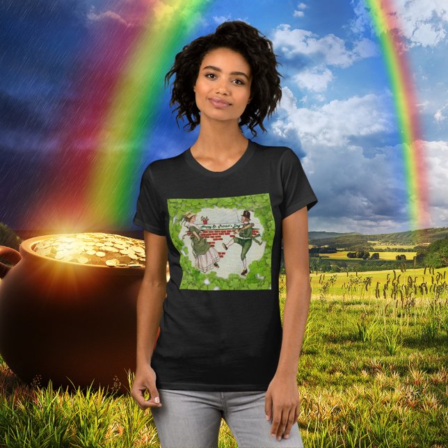 Vintage Dancing Irish Couple T-Shirt (Vintage Dancing Irish Couple T-Shirt)