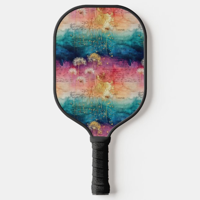 Vintage Dandelion Abstract Pattern (1) Pickleball Paddle (Front)