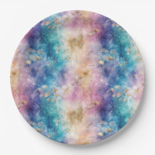 Vintage Dandelion Abstract Pattern (2) Paper Plates