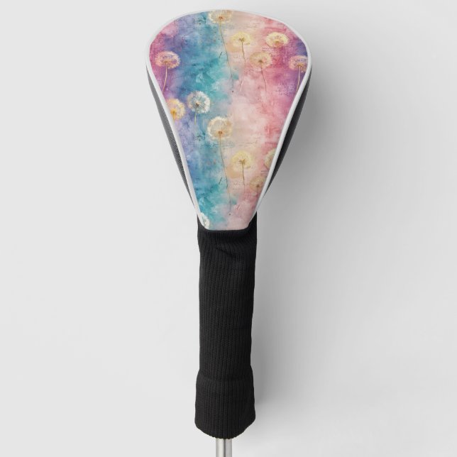 Vintage Dandelion Abstract Pattern (3) Golf Head Cover (Front)