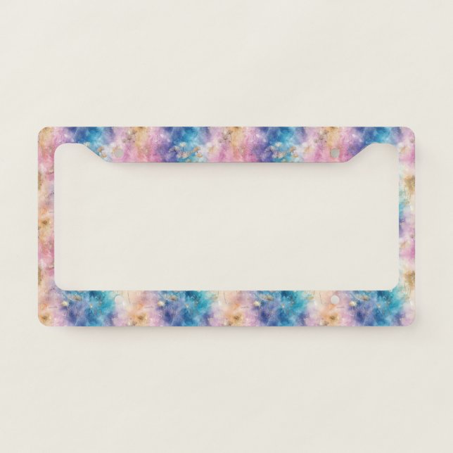 Vintage Dandelion Abstract Pattern (3) License Plate Frame (Front)