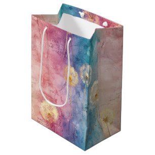 Vintage Dandelion Abstract Pattern (3) Medium Gift Bag