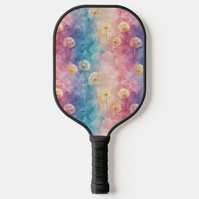 Vintage Dandelion Abstract Pattern (3) Pickleball Paddle (Front)