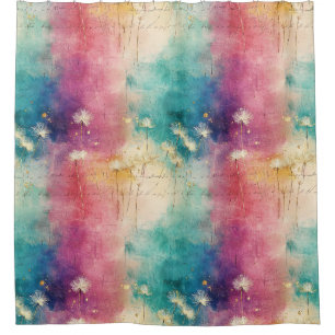 Vintage Dandelion Abstract Pattern (4) Shower Curtain