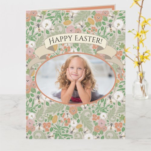 Vintage Dandelion Pansies Busy Bees Spring Photo