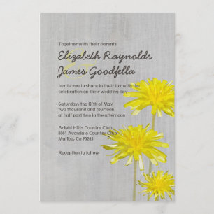 Vintage Dandelions Wedding Invitations