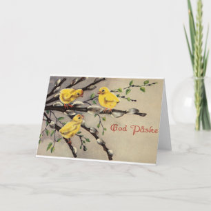 Vintage Danish Easter Card