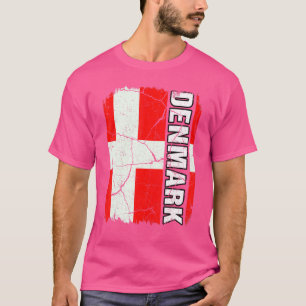 Vintage Danish Flag Denmark Pride Roots Heritage T-Shirt