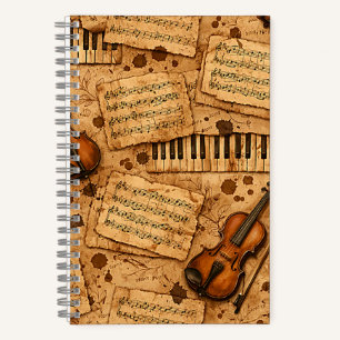 Vintage Dark Academia Aesthetic Patterns Notebook