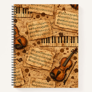Vintage Dark Academia Aesthetic Patterns Notebook