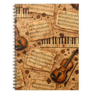 Vintage Dark Academia Aesthetic Patterns Notebook