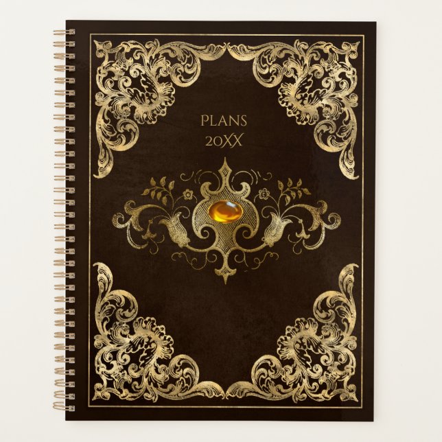 Vintage Dark Academia Book Cover  Planner (Front)