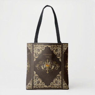 Vintage Dark Academia Book Cover Tote Bag