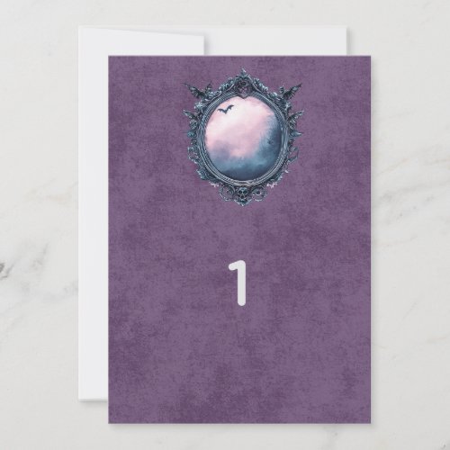 Vintage Dark Academia Gothic Mirror Table Numbers