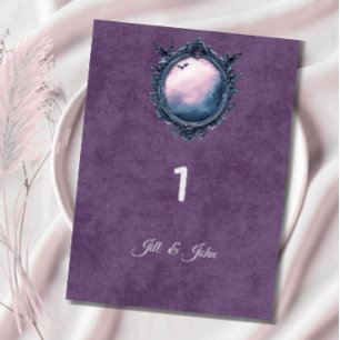 Vintage Dark Academia Gothic Mirror Table Numbers