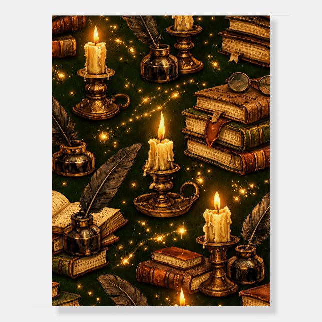 Vintage Dark Academia Magic Books  Foam Board (Front)
