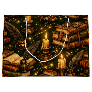 Vintage Dark Academia Magic Books Large Gift Bag