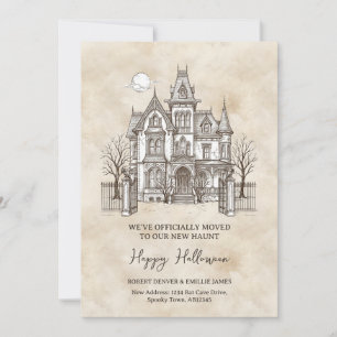 Vintage Dark Academia New Haunt Moving Announcemen Announcement