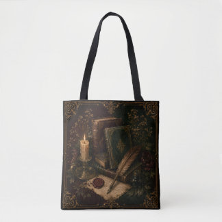 Vintage Dark Academia Tote Bag