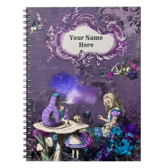 Vintage Dark Alice Inspired Notebook (Front)