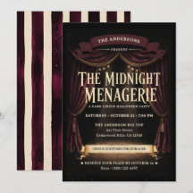 Vintage Dark Circus Halloween Party