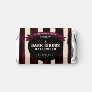 Vintage Dark Circus Halloween Party Thank You Hershey's Miniatures